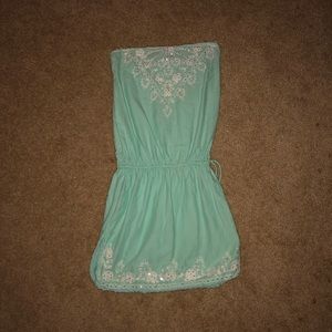 Teal Cover-up with Sequin Designs